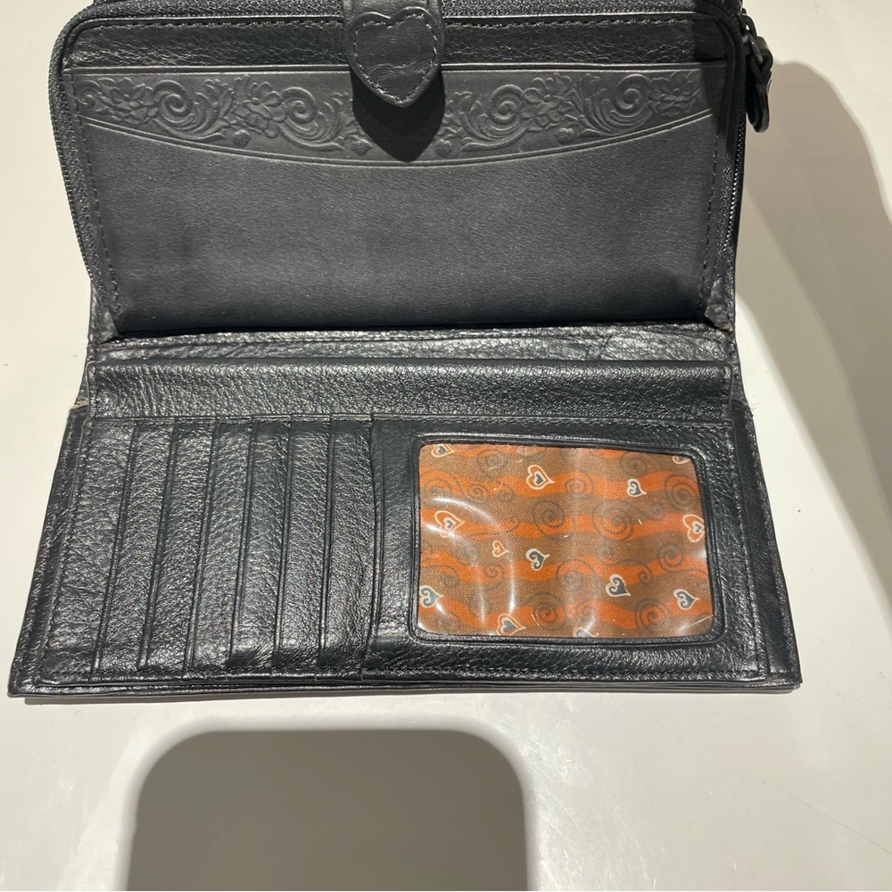 Brighton Women’s Large Croc Print Tri Fold and Black & Brown Wallet - Picture 12 of 14